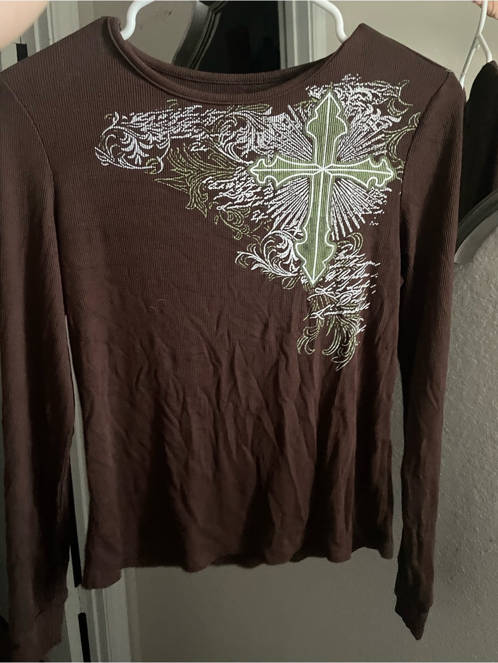 Y2K brown long sleeve